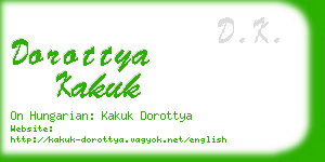 dorottya kakuk business card